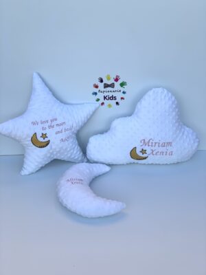 Set pernuțe brodate - Luna