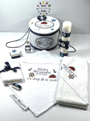 Trusou botez silver Marinar, 8 piese