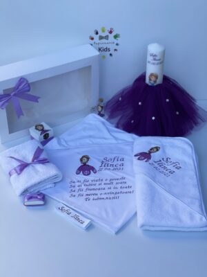 Trusou botez clasic Printesa , 8 piese