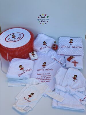 Trusou botez deluxe Balerina, 11 piese