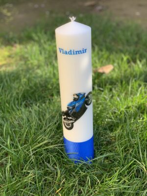 Lumanare botez, Motocicleta