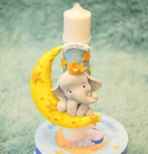 Lumanare fimo, Elefant